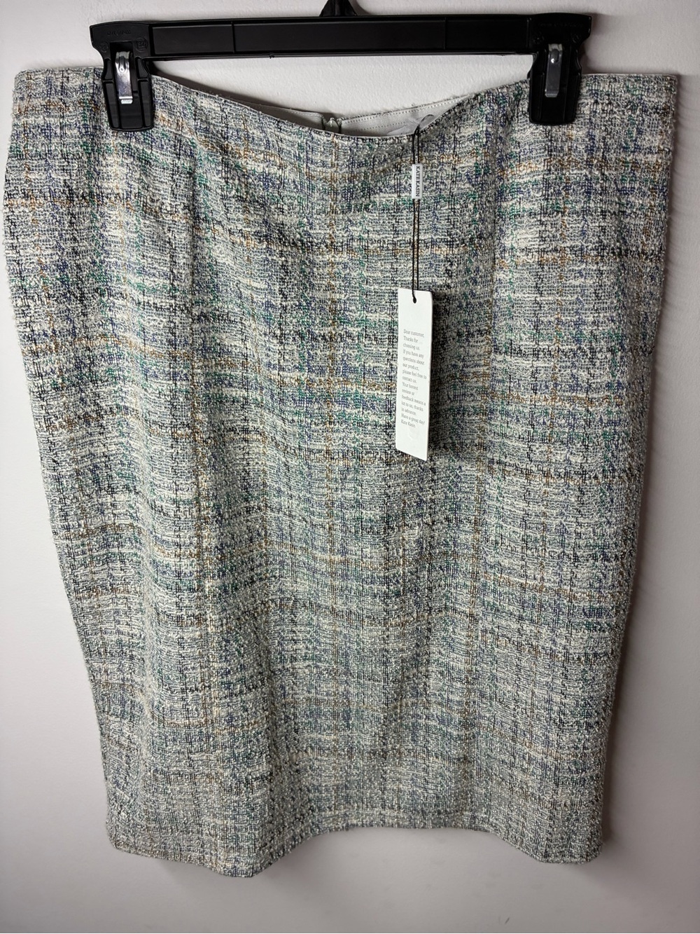 Tweed Pencil Skirt in Soft Multi-Color